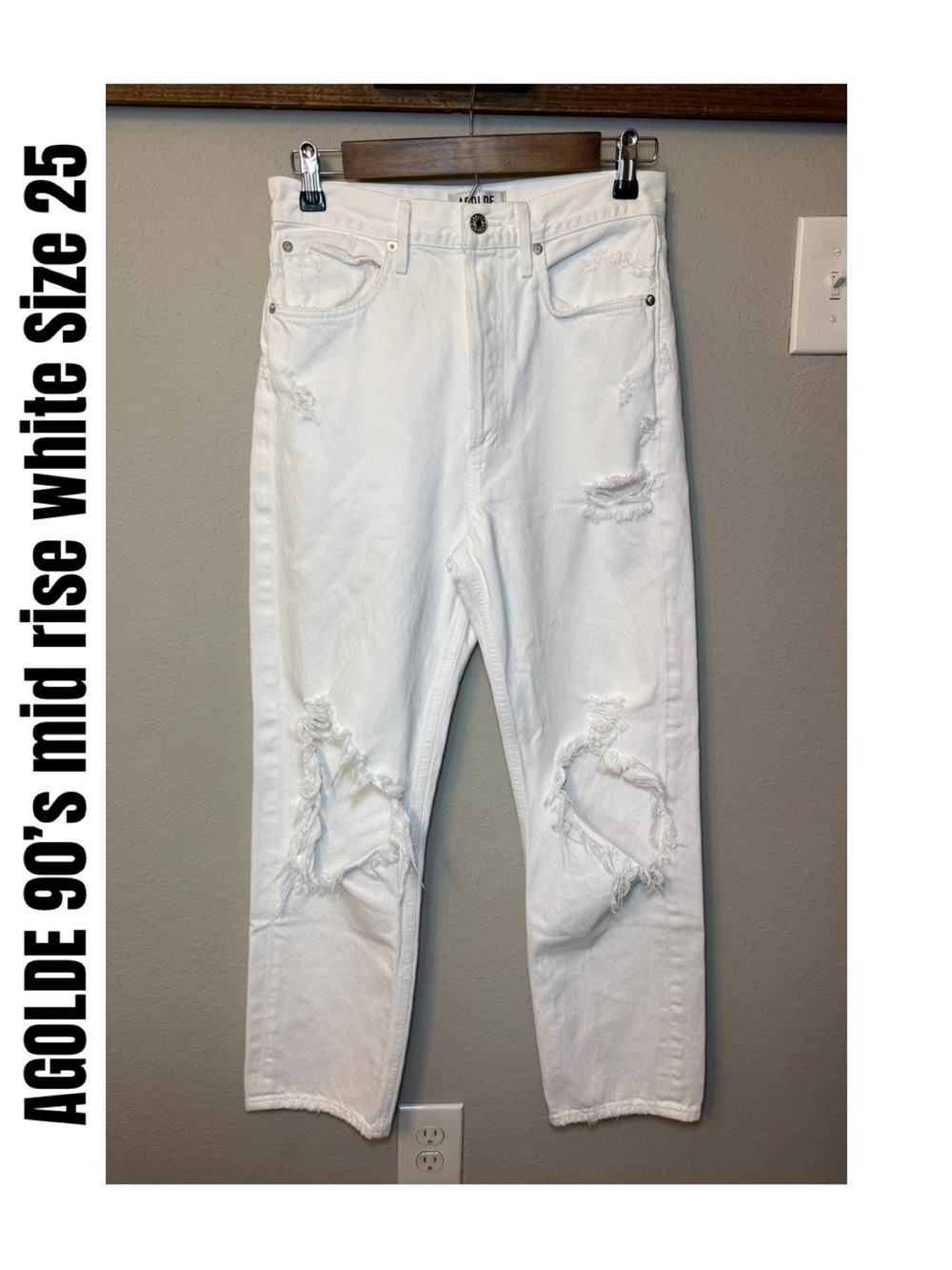 AGOLDE 90’s White Jeans Size 25